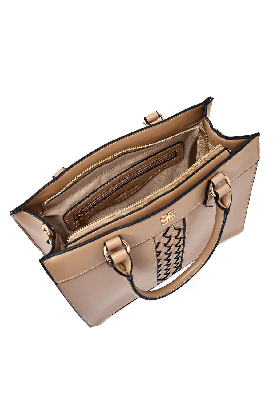 Women's Brown Long Strap Patterned Handbag