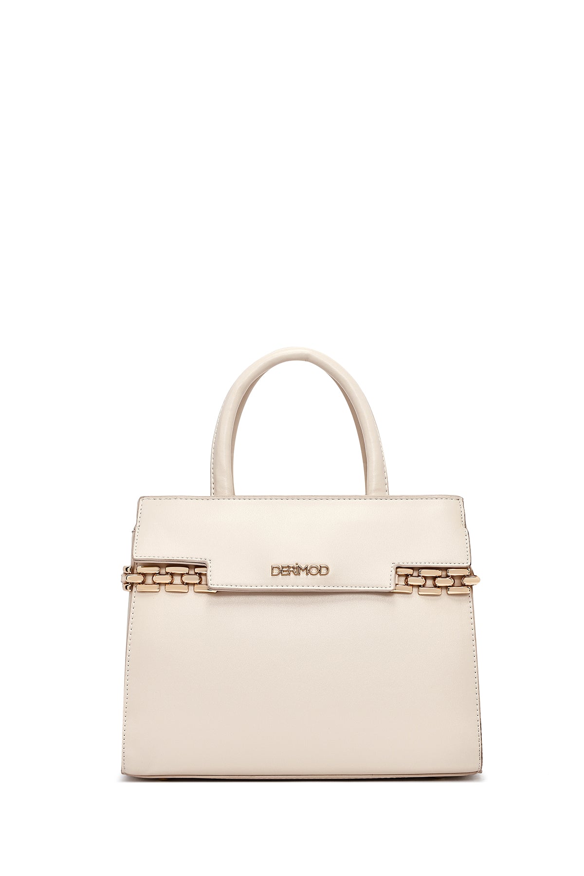 Kadın Bej Uzun Askılı Zincir Detaylı Kol Çantası