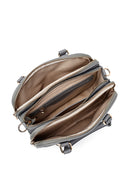 Kadın Gri Uzun Askılı Baskılı Klasik Kol Çantası | Derimod