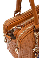 Women's Brown Long Strap Printed Classic Shoulder Bag | Derimod