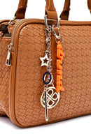 Women's Brown Long Strap Printed Classic Shoulder Bag | Derimod