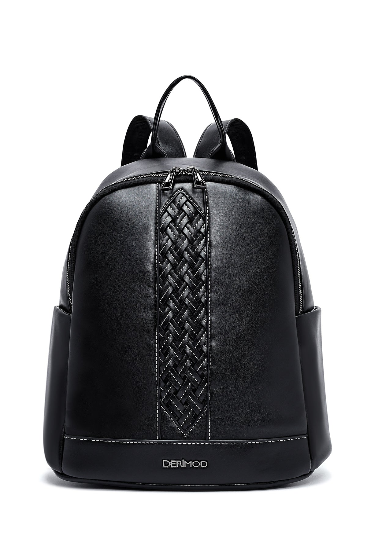 Kadın Siyah Desenli Sırt Çantası 25SBD265118 | Derimod