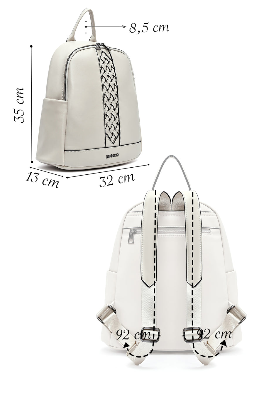 Women's Beige Patterned Backpack