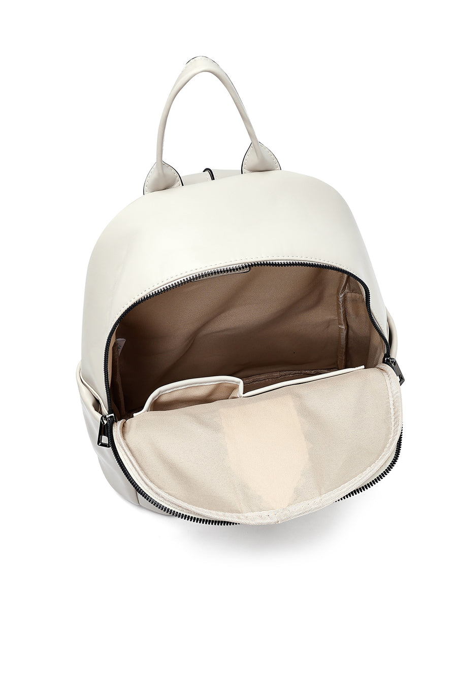 Women's Beige Patterned Backpack