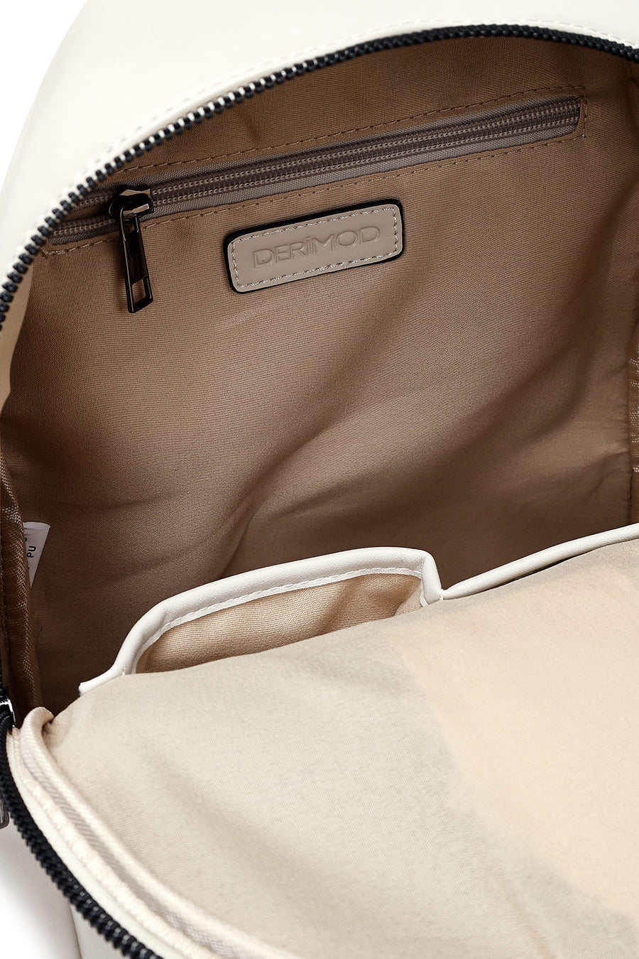 Women's Beige Patterned Backpack