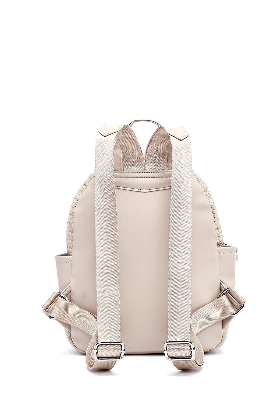 Women's Beige Printed Backpack