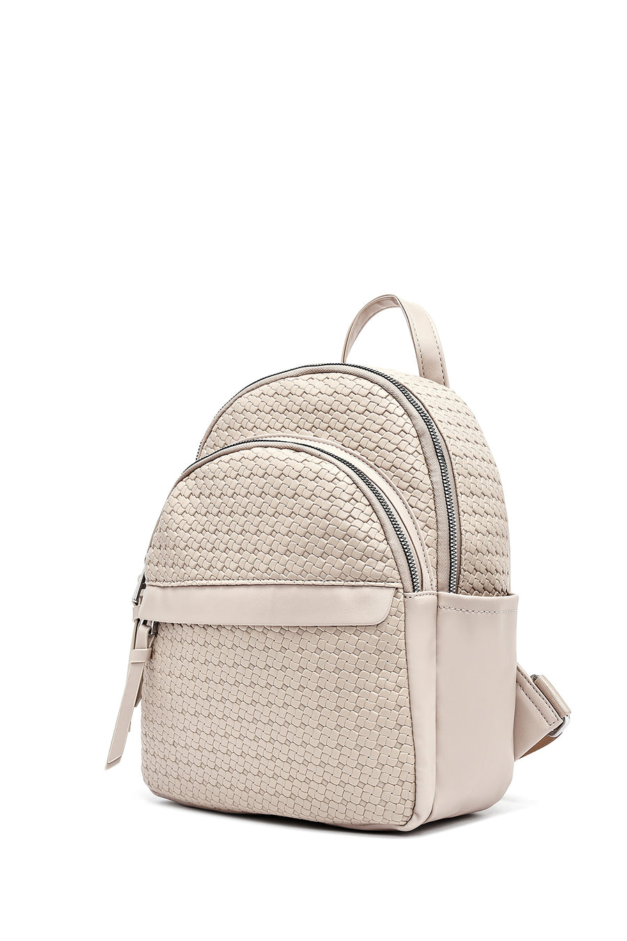 Women's Beige Printed Backpack