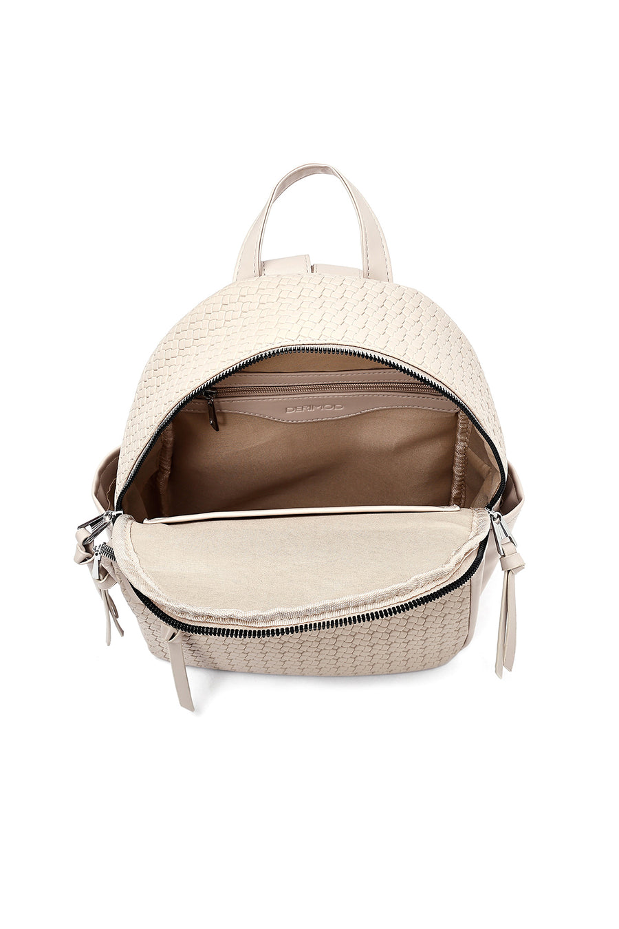 Women's Beige Printed Backpack
