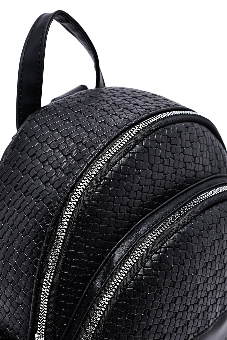 Women's Black Printed Backpack