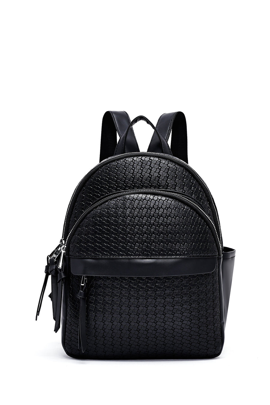 Women's Black Printed Backpack