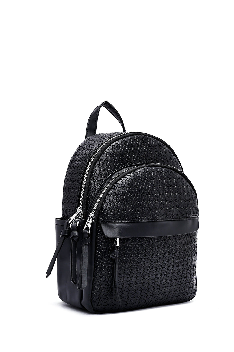 Women's Black Printed Backpack