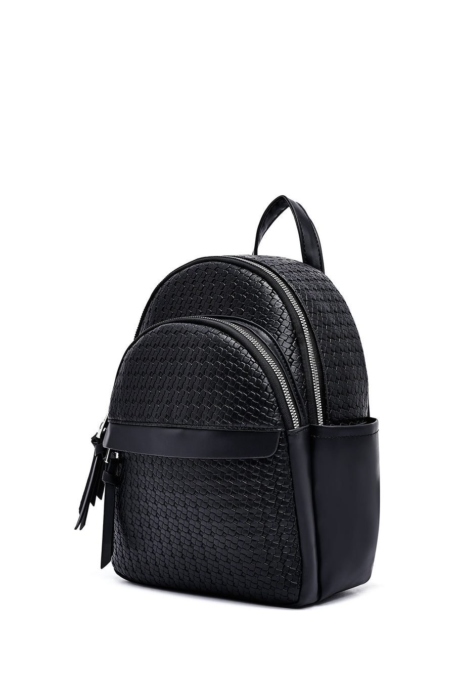 Women's Black Printed Backpack