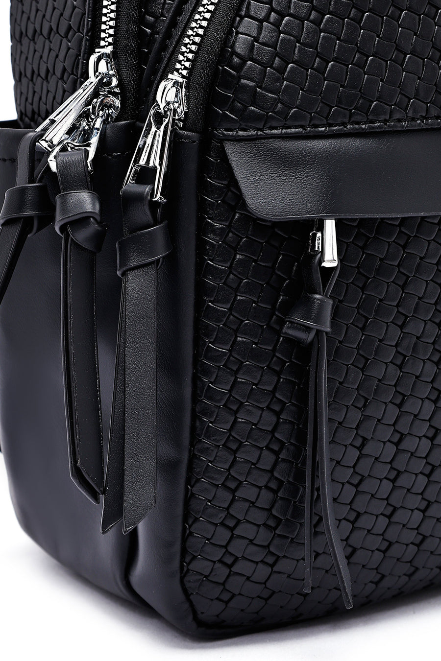 Women's Black Printed Backpack