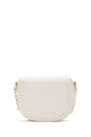 Kadın Krem Uzun Askılı Örgülü Mini Çapraz Çanta | Derimod