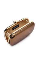 Kadın Bronz Uzun Askılı Metalik Mini Portföy Abiye Çantası | Derimod