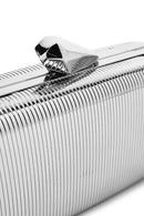 Kadın Gümüş Uzun Askılı Metalik Mini Portföy Abiye Çantası | Derimod