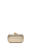 Women's Gold Long Strap Metallic Mini Clutch Evening Bag | Derimod