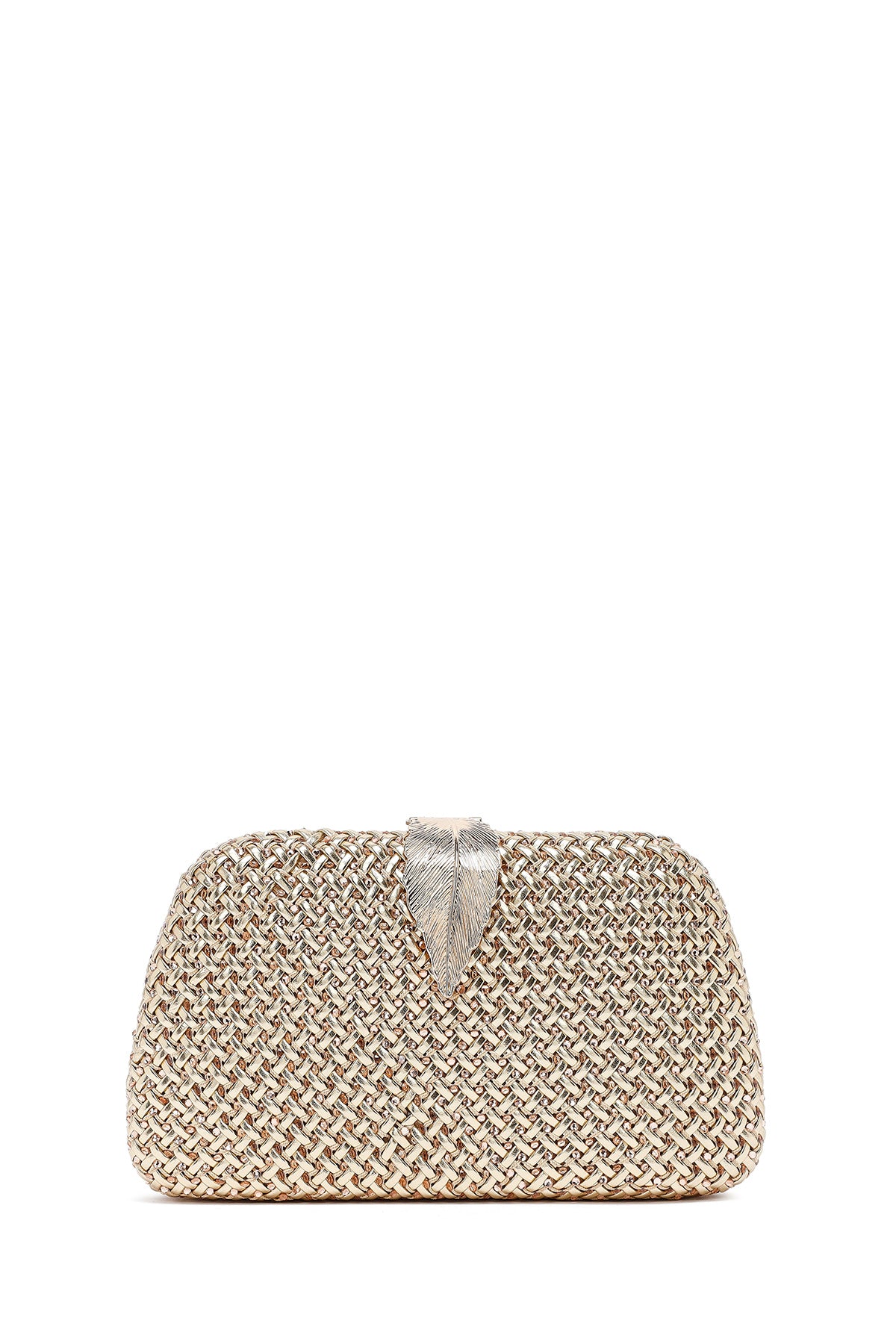 Kadın Altın Uzun Zincir Askılı Mini Metalik Abiye Kutu Çanta