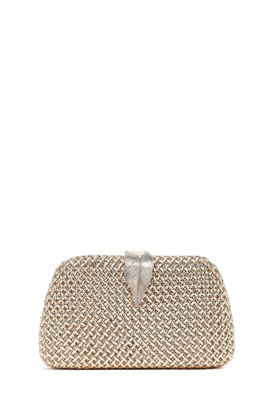 Women's Gold Long Chain Strap Mini Metallic Evening Box Bag