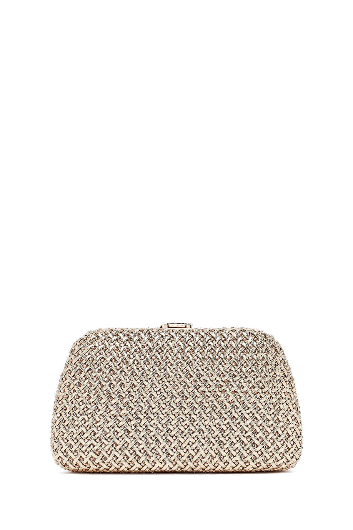 Kadın Altın Uzun Zincir Askılı Mini Metalik Abiye Kutu Çanta