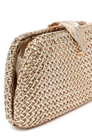 Kadın Altın Uzun Zincir Askılı Mini Metalik Abiye Kutu Çanta | Derimod