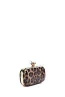 Kadın Leopar Desenli Uzun Zincir Asklı Mini Kutu Abiye Çanta | Derimod