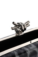 Kadın Siyah Leopar Desenli Uzun Zincir Asklı Mini Kutu Abiye Çanta | Derimod