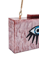 Kadın Pembe Uzun Zincir Askılı Mini Abiye Kutu Çanta | Derimod