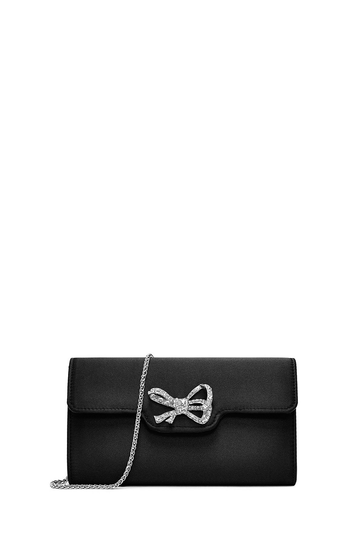 Kadın Siyah Taşlı Uzun Zincir Askılı Abiye Kutu Çanta 25SBD27376F | Derimod