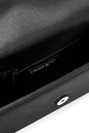 Kadın Siyah Taşlı Uzun Zincir Askılı Abiye Kutu Çanta | Derimod