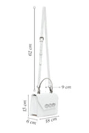 Kadın Beyaz Uzun Askılı Mini Klasik Kol Çantası | Derimod