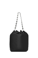 Kadın Siyah Taşlı Kumaş Omuz Çantası | Derimod