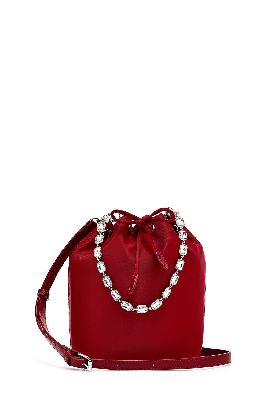 Women's Red Stone Fabric Shoulder Bag 25SBD27406F | Derimod