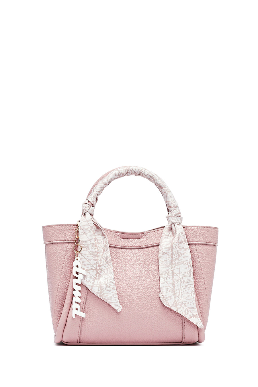 Women's Pink Long Strap Accessorized Shoulder Bag