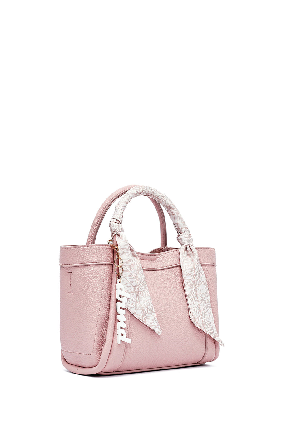 Women's Pink Long Strap Accessorized Shoulder Bag