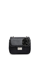 Women's Black Long Strap Mini Classic Crossbody Bag | Derimod