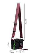 Kadın Siyah Uzun Askılı Mini Kumaş Çapraz Çanta | Derimod