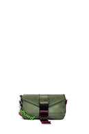 Women's Green Long Strap Mini Fabric Crossbody Bag | Derimod