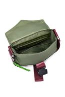 Women's Green Long Strap Mini Fabric Crossbody Bag | Derimod