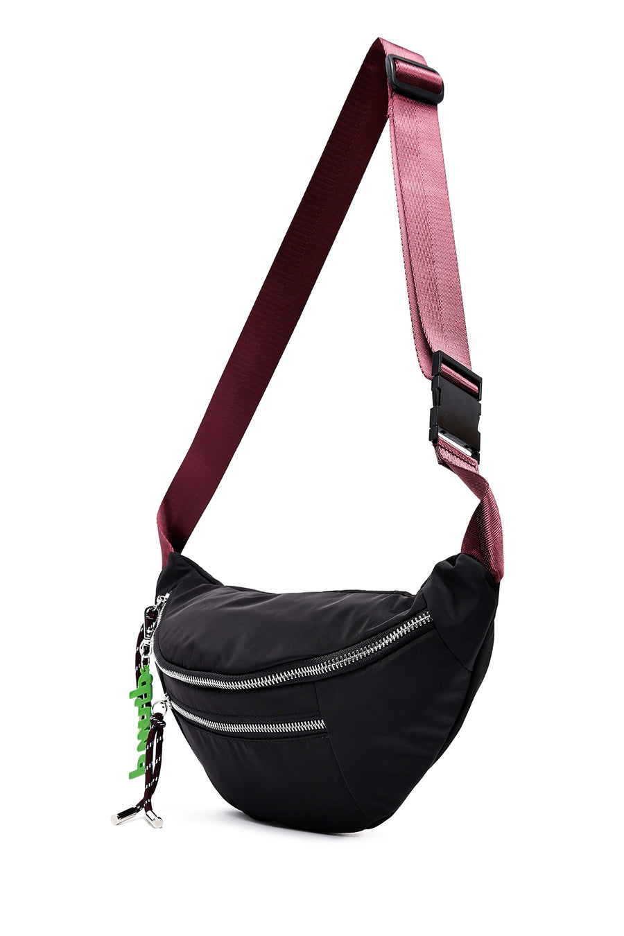 Women's Black Mini Fabric Crossbody Bag