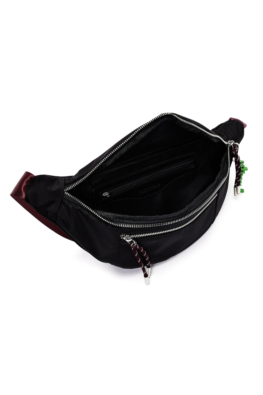 Women's Black Mini Fabric Crossbody Bag