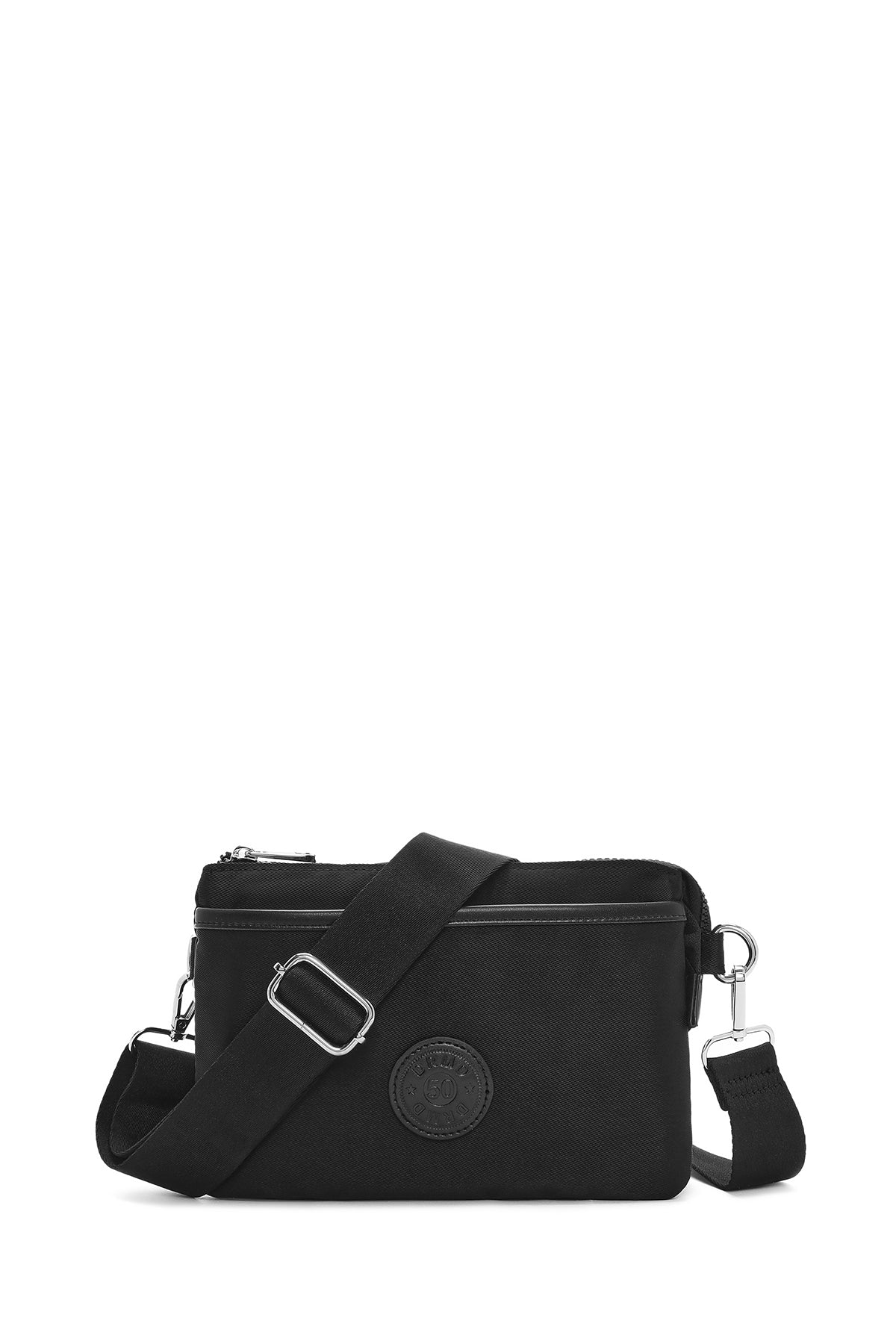 Kadın Siyah Kumaş Çapraz Çanta