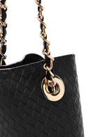 Kadın Siyah Uzun Askılı Baskılı Omuz Çantası | Derimod