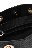 Kadın Siyah Uzun Askılı Baskılı Omuz Çantası | Derimod