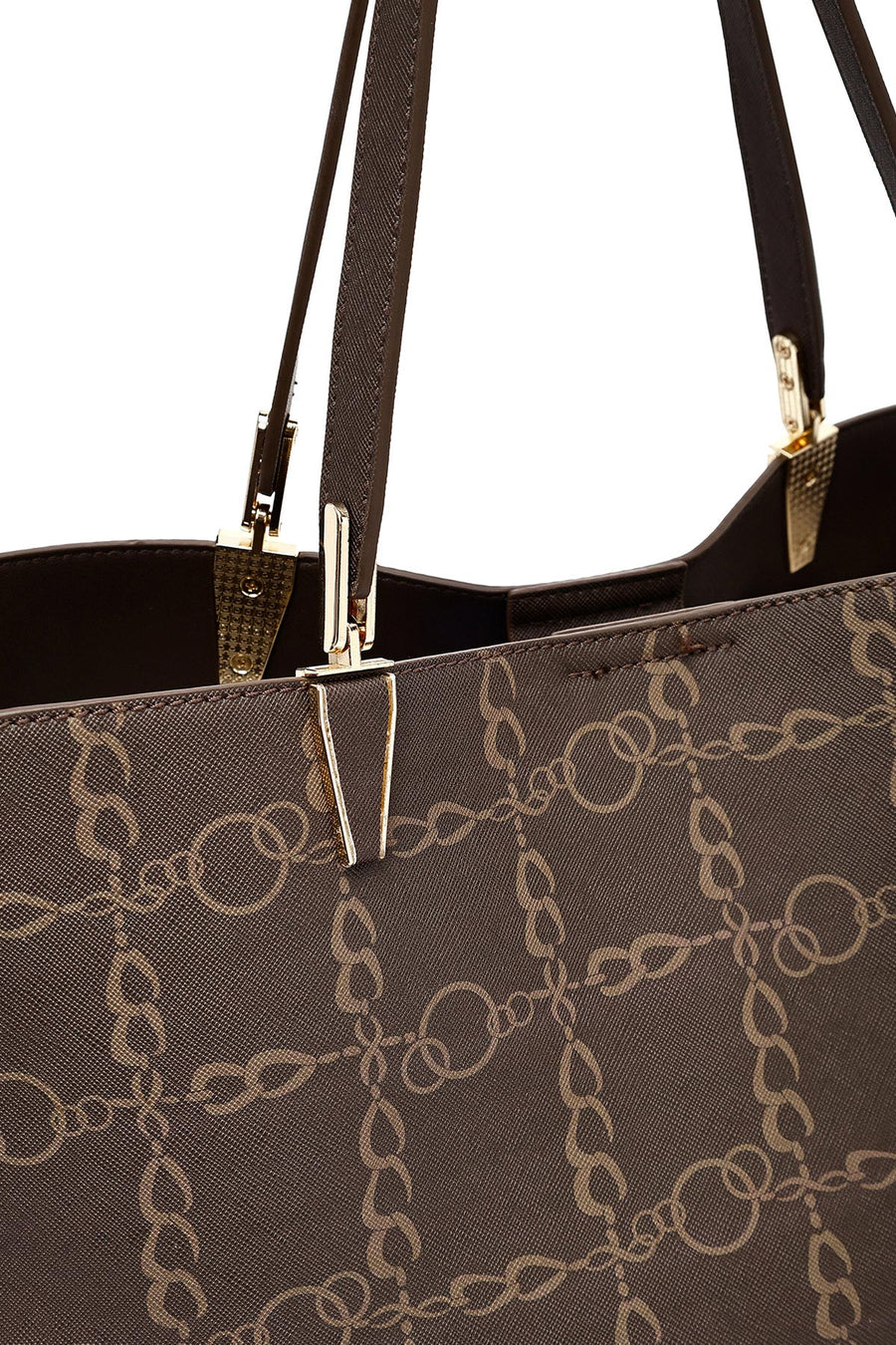 Women's Brown Long Strap Printed Shoulder Bag