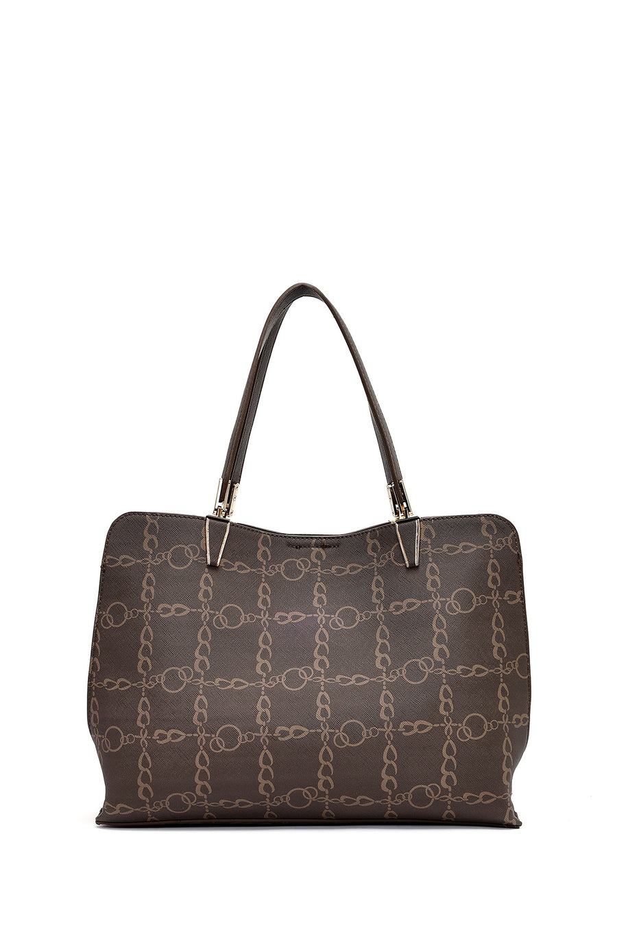 Women's Brown Long Strap Printed Shoulder Bag