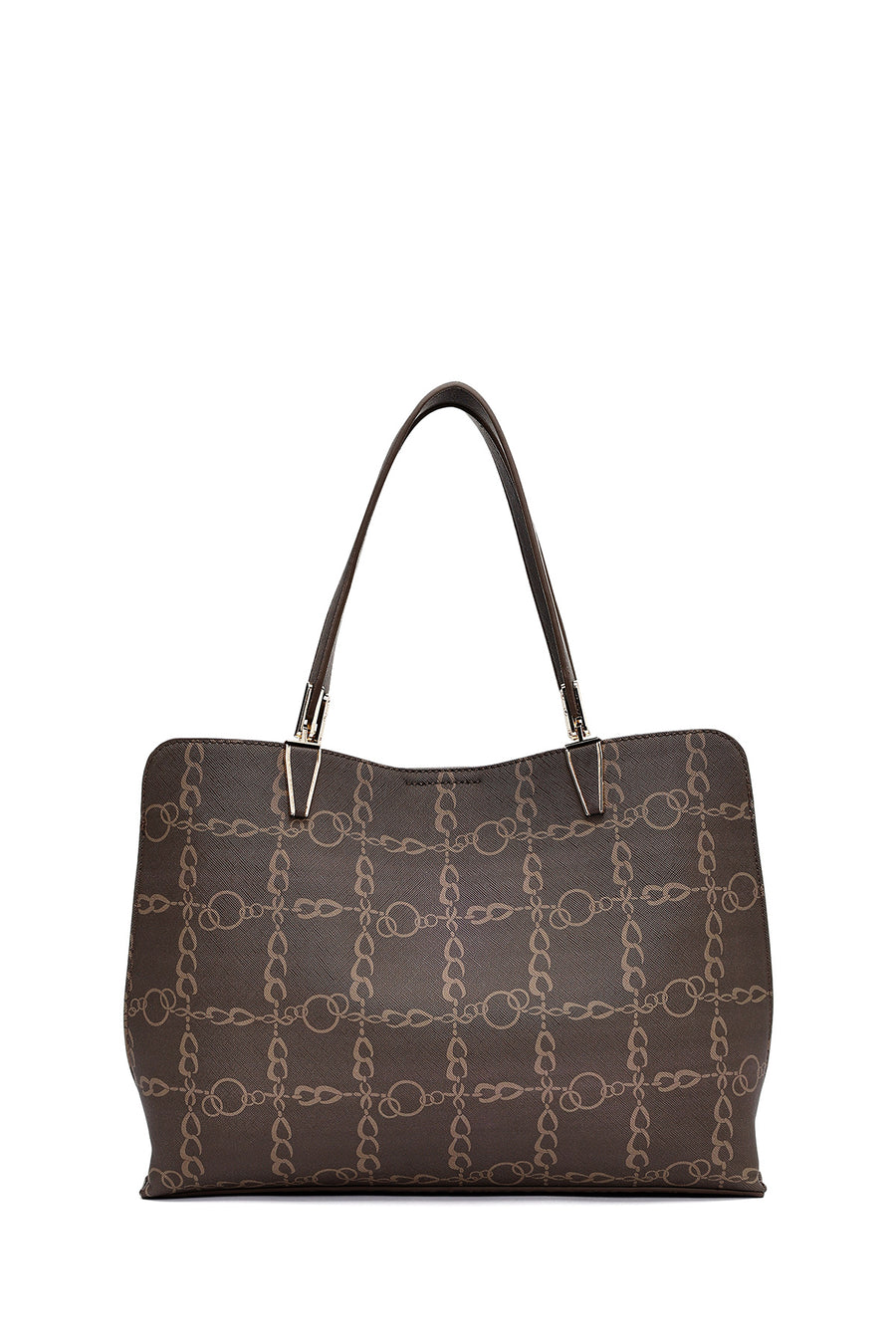 Women's Brown Long Strap Printed Shoulder Bag