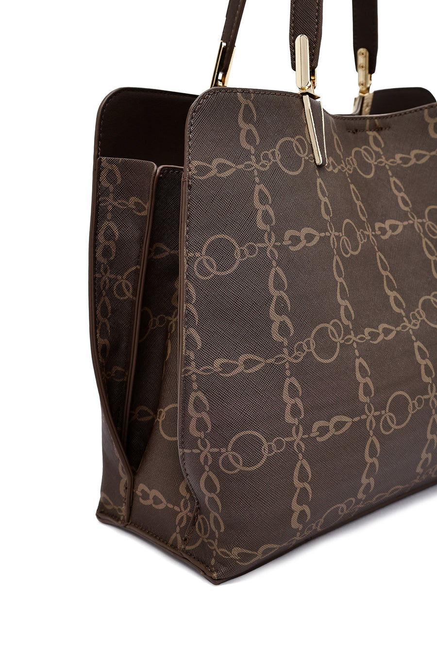 Women's Brown Long Strap Printed Shoulder Bag