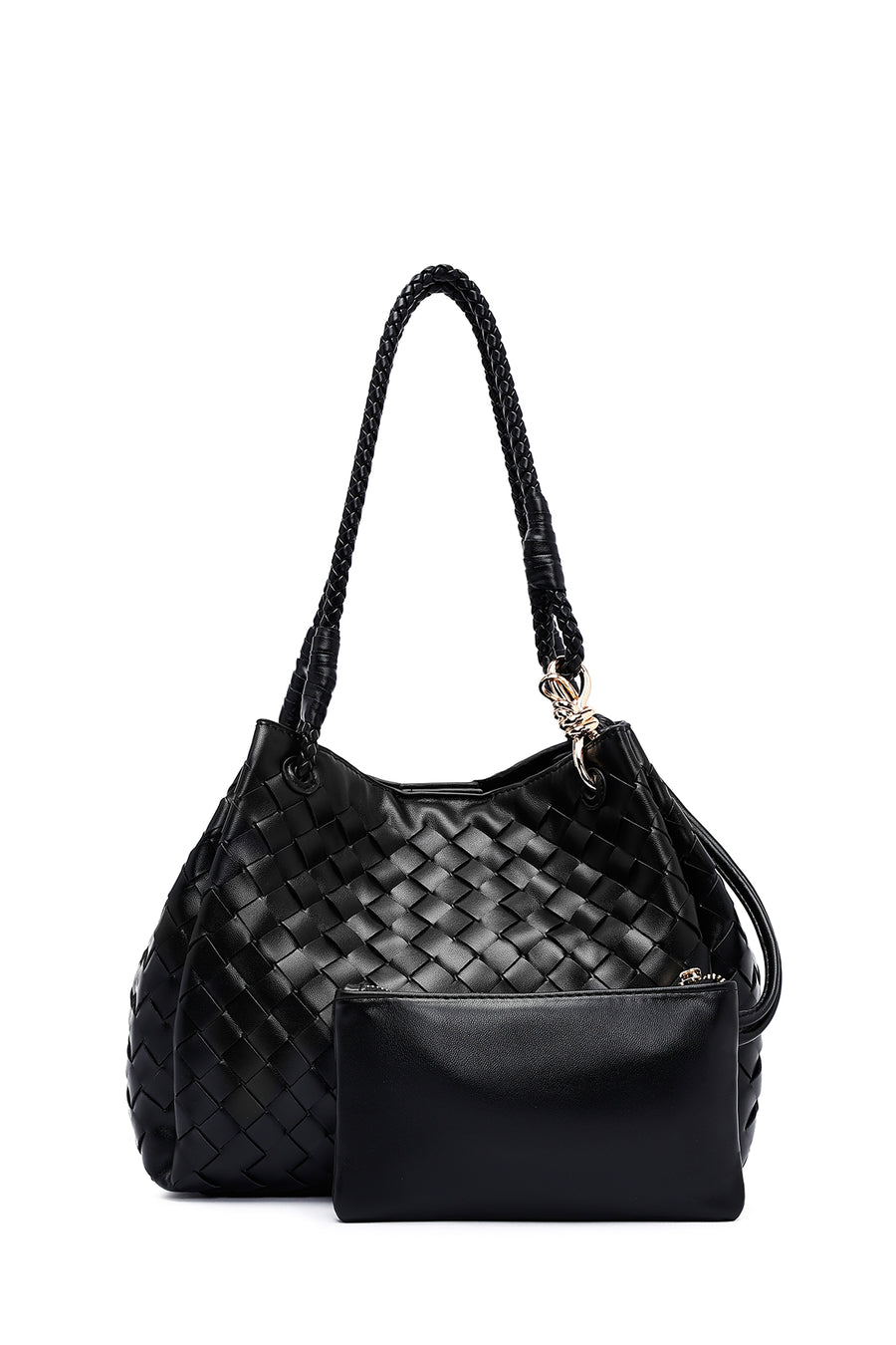 Women's Black Braided Shoulder Bag 25SBD277629 | Derimod