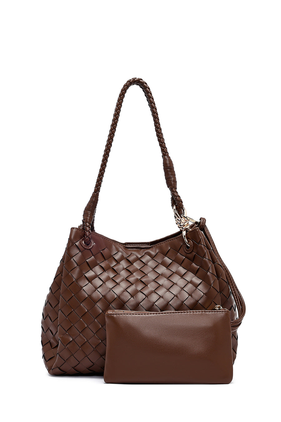 Women's Brown Braided Shoulder Bag 25SBD277629 | Derimod